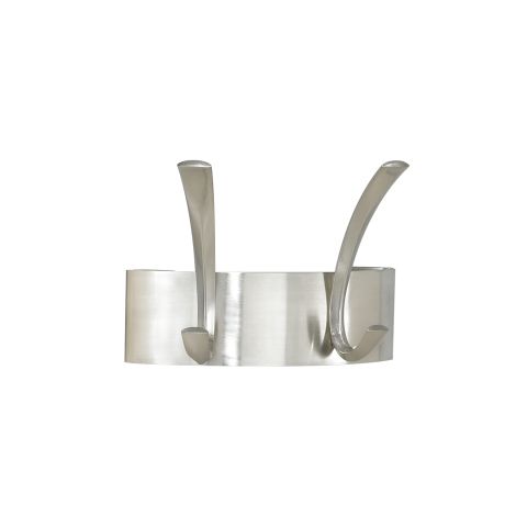 Metal Coat Rack - 2 Hook (Qty. 6) - Silver - 4203SL