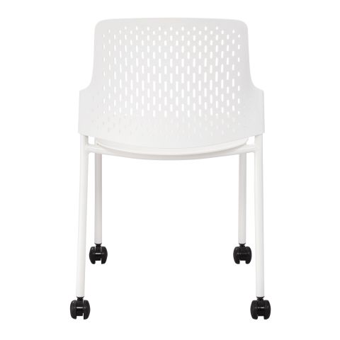 Next™ Stack Chair with Casters - White - 4314WH