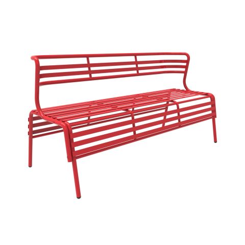 CoGo™ Steel Outdoor/Indoor Bench - Red - 4368RD