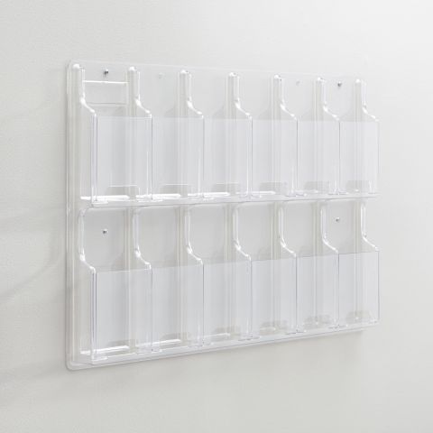 Reveal™ 12 Pamphlet Display - Clear - 5604CL