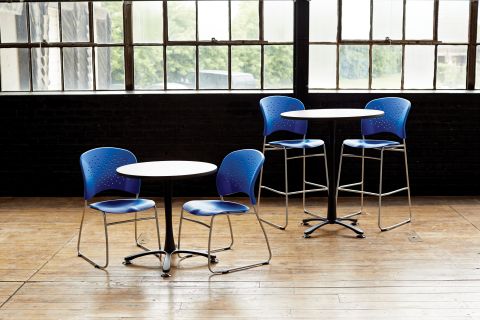 Reve™ Bistro-Height Chair Round Back - Blue - 6806BU