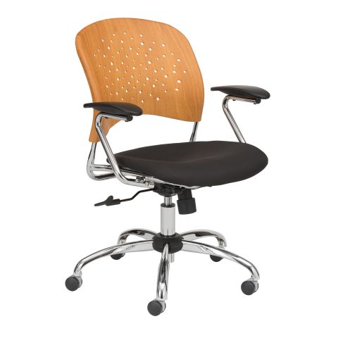 Reve™ Task Chair Round Plastic Wood Back - Natural - 6809NA