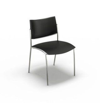 Escalate Stacking Chair - Black - ESC2B