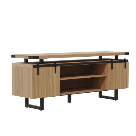 Mirella™ Low Wall Cabinet Wood Doors - SandDune - MRLWCWDSDD