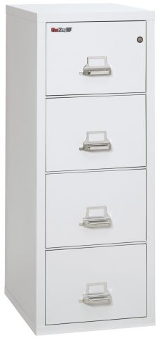 Fireking 4-2125-C Fire Resistant 1 Hour Four Drawer Vertical File Cabinet Arctic White