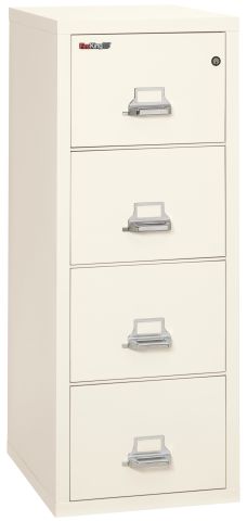 Fireking 4-2125-C Fire Resistant 1 Hour Four Drawer Vertical File Cabinet Ivory White