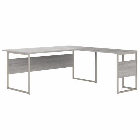 Bush Business Furniture Hybrid 72W x 36D L Shaped Table Desk with Metal Legs in Platinum Gray-HYB025PG