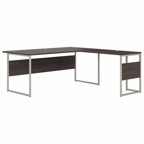 Bush Business Furniture Hybrid 72W x 36D L Shaped Table Desk with Metal Legs in Storm Gray-HYB025SG