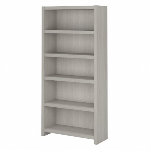 Office by kathy ireland® Echo 5 Shelf Bookcase in Gray Sand-KI60204-03