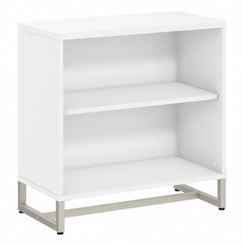 Office by kathy ireland® Method 2 Shelf Bookcase Cabinet in White-KI70205