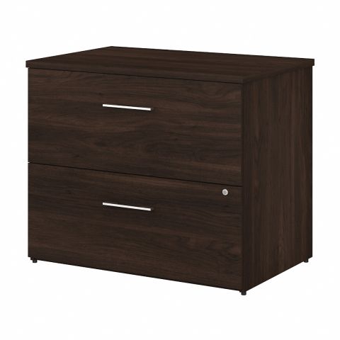 Bush Business Furniture Office 500 36W 2 Drawer Lateral File Cabinet in Black Walnut - Assembled