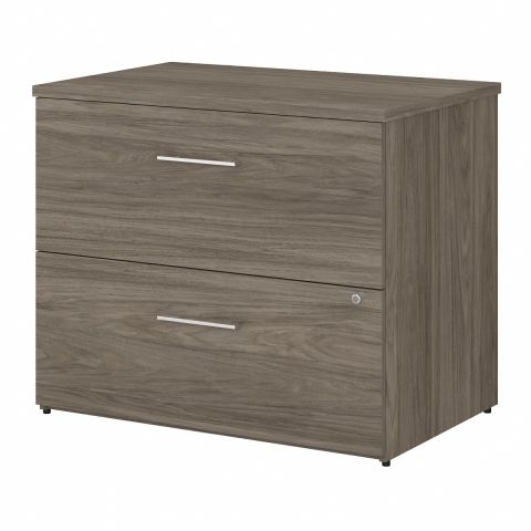 Bush Business Furniture Office 500 36W 2 Drawer Lateral File Cabinet in Modern Hickory - Assembled
