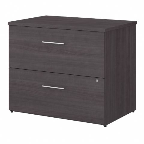 Bush Business Furniture Office 500 36W 2 Drawer Lateral File Cabinet in Storm Gray - Assembled